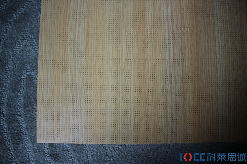 Wood grain aluminum honeycomb perforated acoustic panel